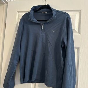 Men's Blue Michael Kors Quarter-Zip Sweater